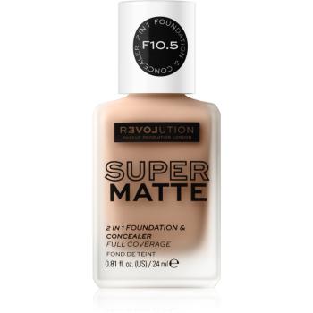 Revolution Relove Super Matte Foundation machiaj matifiant de lungă durată culoare F10.5 24 ml