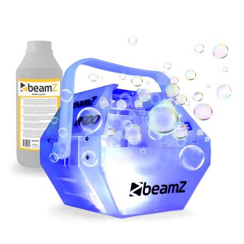 Beamz B500LED, aparat de făcut bule de săpun set, efect de culoare LED RGB, un litru de lichid