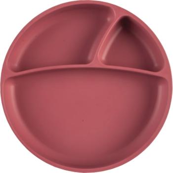 Minikoioi Suction Plate farfurie compartimentată cu ventuză Rose 1 buc