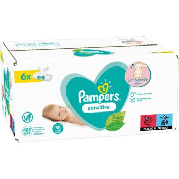 Pampers Sensitive XXL Șervețele umede pentru copii pentru piele sensibila 6x80 buc