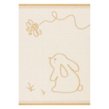 Covor pentru copii galben-bej antialergic 230x160 cm Rabbit and Bee - Yellow Tipi