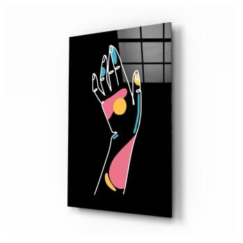 Tablou din sticlă Insigne Abstract Colored Hand, 46 x 72 cm