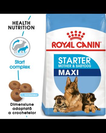 Royal Canin Maxi Starter Mother &amp; Babydog gestatie/ lactatie pui hrana uscata caine, 15 kg
