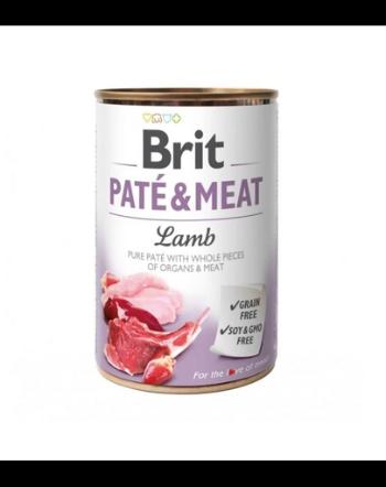 BRIT Pate&amp;Meat lamb 400 g Conserva hrana caine, pateu cu miel