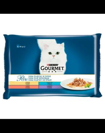 GOURMET Perle Mini Hrana uscata mix de carne pentru pisici adulte 48x85g