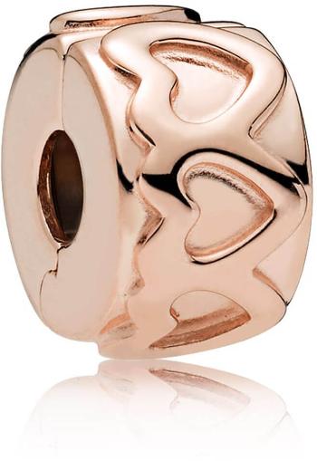 Pandora Clip de bronz cu inimi 781978