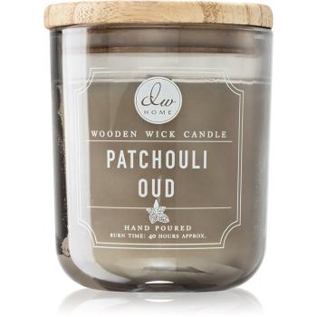 DW Home Signature Patchouli Oud lumânare parfumată cu fitil din lemn 320 g