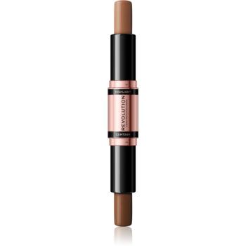 Makeup Revolution Fast Base baton pentru dublu contur culoare Dark 2x4,3 g