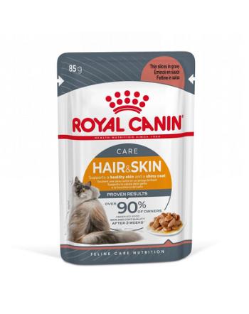 ROYAL CANIN Hair&amp;Skin 24x85 g hrana umeda in sos pisica pentru piele si blana sanatoase