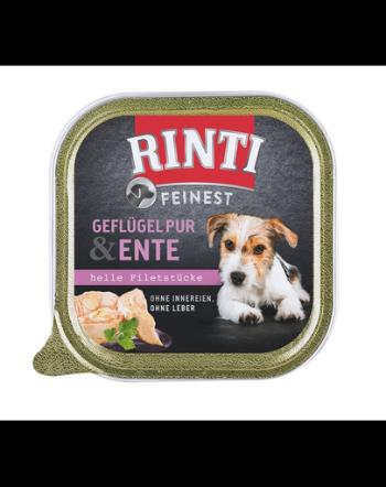 RINTI Feinest Poultry Pure&amp;Duck hrana caini pasare si rata 150 g