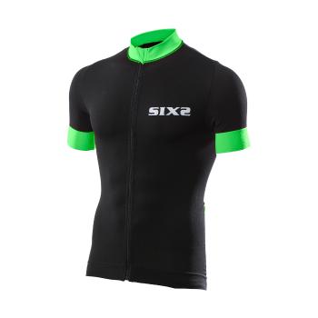 Six2 BIKE3 STRIPES tricou - black/green 