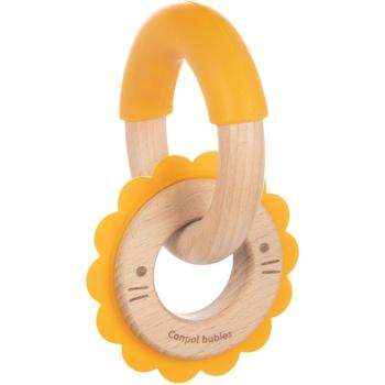 Canpol babies Teethers Wood-Silicone jucărie pentru dentiție Lion 1 buc