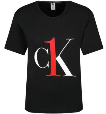 Calvin Klein Doamnelor T-shirt CK One S / S Crew Neck QS6436E-001 Black Roșu Logo L