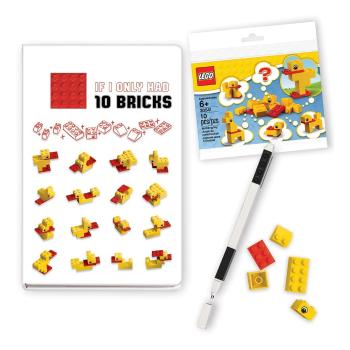 Set agendă, pix și piese de construit LEGO® Stationery Classic Ducks