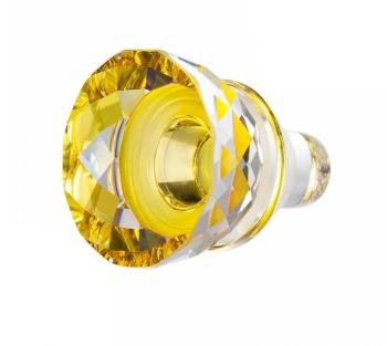 Preciosa Dop de vin galben din sticlă strălucitoare cu cristal Preciosa 1418 59