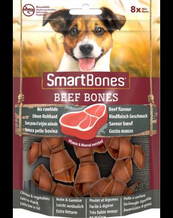 SmartBones Beef Mini recompense pentru câini de talie mică, carne de vită 8 buc.