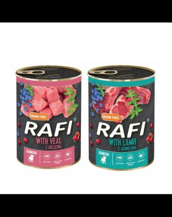 DOLINA NOTECI RAFI Junior Conserve pentru catei, mix arome 36x400g