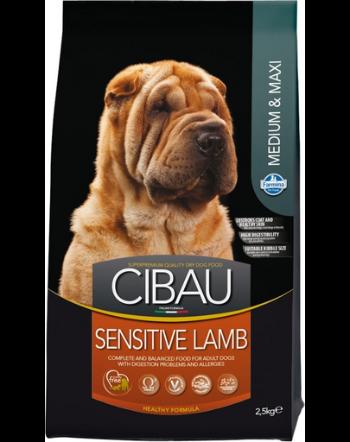 FARMINA Cibau Sensitive Lamb MEDIUM MAXI pentru caini rasa medie/mare cu sistem digestiv sensibil, miel 2,5 kg