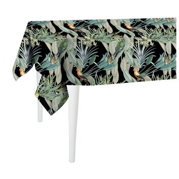 Față de masă Mike & Co. NEW YORK Jungle Birds, 300 x 140 cm, negru-verde