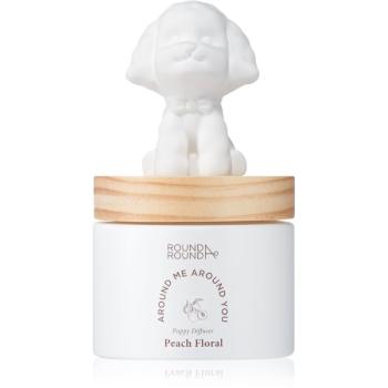 ROUND A‘ROUND Puppy Happy Poodle - Peach Floral aroma difuzor cu rezervã 100 ml