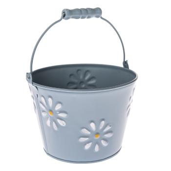 Ghiveci din metal Dakls Daisy, ø 16,5 cm, albastru