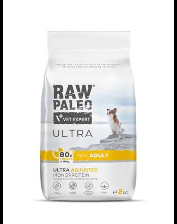 RAW PALEO Ultra Turkey Mini Adult 2kg Hrana uscata pentru caini de talie mica, cu curcan