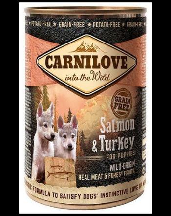 CARNILOVE Wild Meat Salmon&amp;Turkey Puppy somon și curcan 400 gr