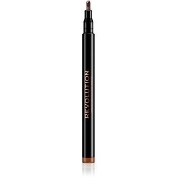 Makeup Revolution Micro Brow Pen creion sprâncene precise culoare Light Brown 1 ml