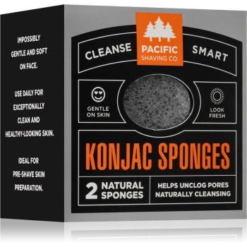 Pacific Shaving Konjac Sponges burete exfoliant blând facial 2 buc