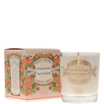 Panier des Sens Lumanarea decorativă parfumată în sticlă Trandafiri și mosc (Scented Candle) 180 g