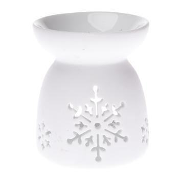 Aroma-lampă din ceramică Snowlet alb,7,7 x 9 cm