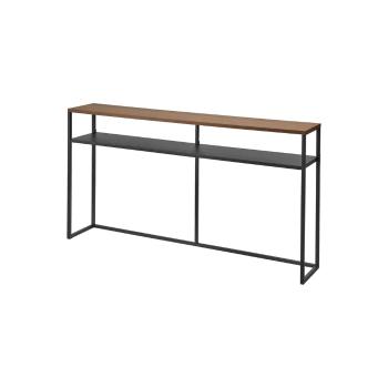 Masă consolă neagră/maro închis cu aspect de lemn de frasin 20,5x126 cm Tower – YAMAZAKI