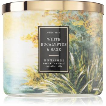 Bath & Body Works White Eucalyptus & Sage lumânare parfumată 411 g