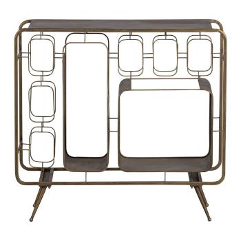 Dulap vinotecă alămiu din metal număr sticle 6, 87x80.5 cm Capo - BePureHome