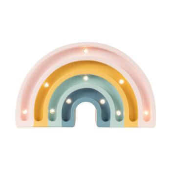 Veiozăîn culoare pastelată din lemn de pin Little Lights Rainbow, lățime 20 cm