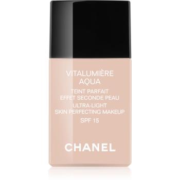 Chanel Vitalumière Aqua make-up ultra light pentru o piele radianta culoare 42 Beige Rose  SPF 15 30 ml