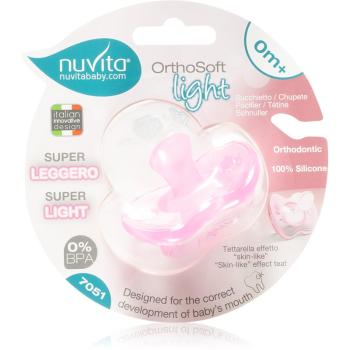 Nuvita Orthosoft Light suzetă 0m+ Pink 1 buc