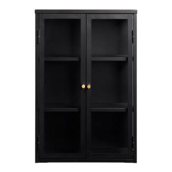 Vitrină neagră din metal suspendată 60x90 cm Carmel – Unique Furniture