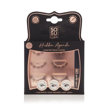 SOSU Cosmetics Gene false individuale 10-14 mm Hidden Agenda (Undetectable Lashes)