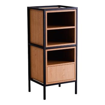 Bibliotecă neagră cu aspect de stejar 45x102 cm Skap - CustomForm