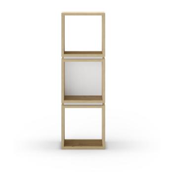 Bibliotecă albă/în culoare naturală cu aspect de lemn de stejar 32x99,5 cm Lofty – Marckeric