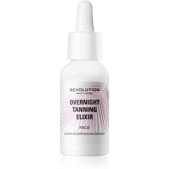 Makeup Revolution Beauty Tanning Overnight Elixir ser autobronzant pentru fata pentru noapte 30 ml