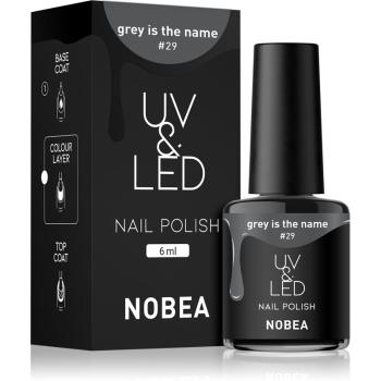 NOBEA UV & LED unghii cu gel folosind UV / lampă cu LED glossy culoare Grey is the name #29 6 ml
