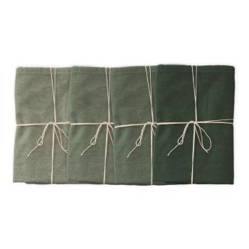 Set 4 șervețele textile Linen Couture Green, 43 x 43 cm