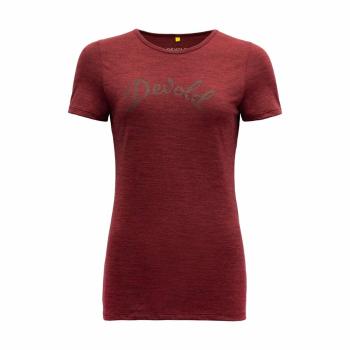 Lână pentru femei tricou Devold roșu MERGE 293 291 D 190A