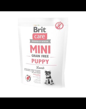 BRIT Care Mini Grain Free Mini Puppy Lamb hrana uscata caini juniori talie mica, cu miel 400 g