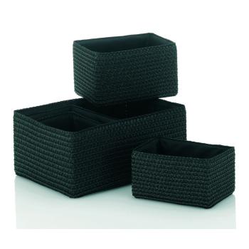 Organizator pentru baie Kela Basket, 35 x 25 x 15 cm, negru