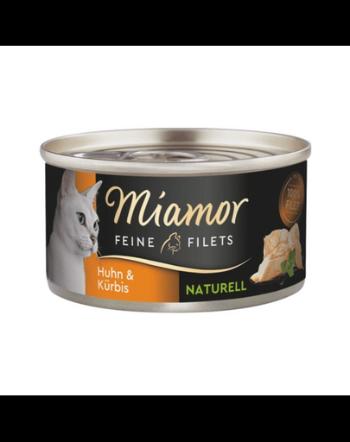 MIAMOR Feine Filets Naturell Chicken&amp;Pumpkin 80g pui si dovleac in sos propriu, hrana pisica