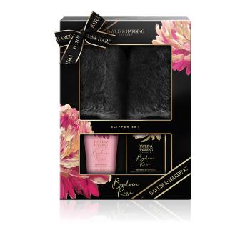 Baylis & Harding Set pentru îngrijirea picioarelor cu papuci Secret Rose 3 buc