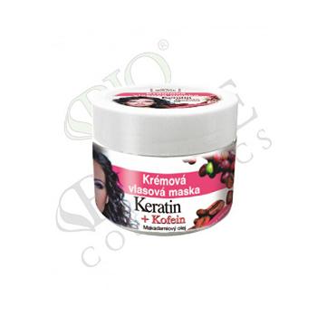 Bione Cosmetics Mască cremoasă pentru păr Keratin + Kofein 260 ml